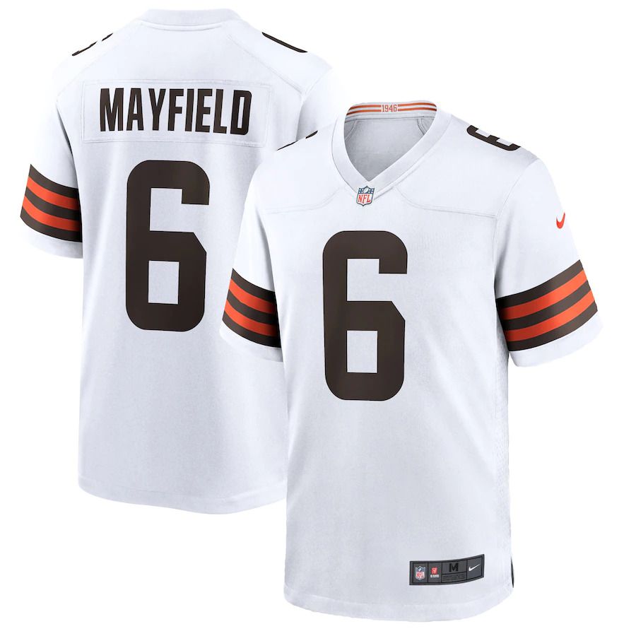Men Cleveland Browns #6 Baker Mayfield Nike White Player Game NFL Jersey
